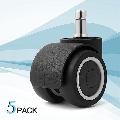 5pcs TPR المطاط الناعم 2inch عالمي كتم عجلة العجلة استبدال دوار Rubber الأثاث العجلات (الأحمر) in Saudi Arabia