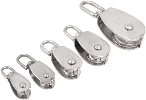 Stainless Steel M20 Pulley Steel Wire Pulley Single Wheel Swivel Lifting Rope Pulley Block 1Pcs in Saudi Arabia