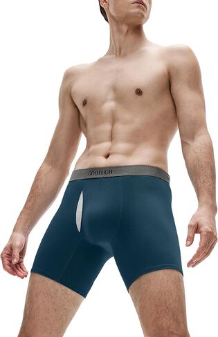 GOOTUCH Men's Silver-Ion Tech Underwear, Moisture Wicking Odor Control Bamboo Boxer Briefs, Wider Soft Waistband (2&4 Pack) in Saudi Arabia