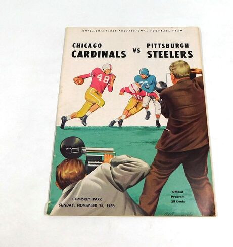 1956 Pittsburgh Steelers في برنامج Chicago Cardinals NFL لكرة القدم 11-25-56-برامج اتحاد كرة القدم الأميركي in Saudi Arabia