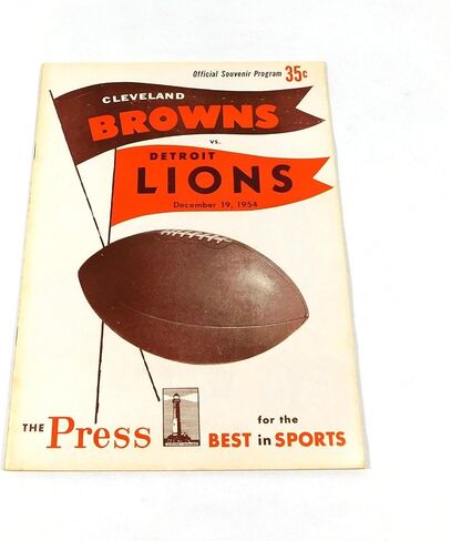 1954 ديترويت ليونز في برنامج كليفلاند براونز لكرة القدم لكرة القدم 12-19-54-برامج اتحاد كرة القدم الأميركي in Saudi Arabia
