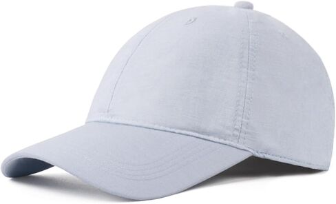 Zylioogo Excerize XXL Linen Baseball Cap ، قبعة أبي كبيرة كبيرة التنفس ، كاب غولف كراون ناعم للرؤوس الكبيرة 23 "-25.5" in Saudi Arabia