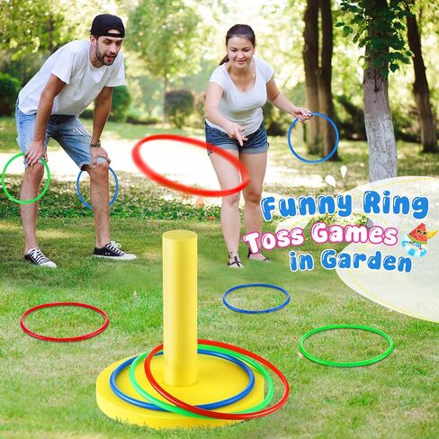 Hiboom Pool Ring Tows Tows Toys ، وألعاب حمام السباحة للبالغين والأسرة مع 6 أجهزة كمبيوتر حلقات رمي ​​، ورغوة الماء ، رمي ، ألعاب تعويم في الهواء الطلق ، الشاطئ ، الفناء ، الحفلات في أنشطة المياه الممتعة in Saudi Arabia