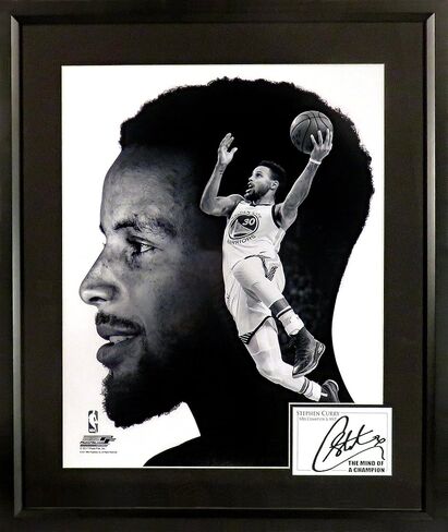 غولدن ستايت ووريورز ستيفن كاري "Mind of a Champion" 11x14 صورة مؤطرة (سلسلة محفورة) in Kuwait