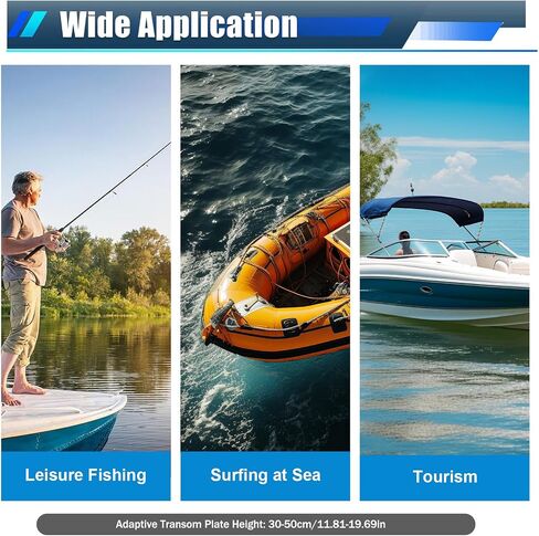 4-Stroke 9HP Outboard Motor, 225CC Heavy Duty Outboard Motor Inflatable Marine Fishing Boat Yacht Engine with Air Cooling System Electric Boat Motor in Saudi Arabia
