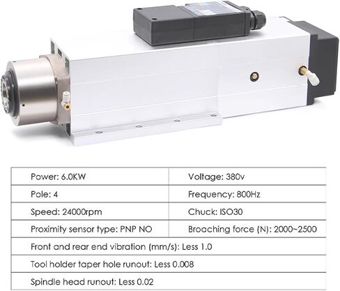 6.0kw spindle automatic tool change spindle 220v / 380v air cooling instead of 4.5kw(380v) in Saudi Arabia