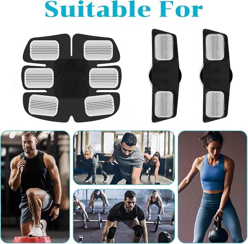 50 حزمة منصات ABS استبدال مدرب ، وسادات ألواح هلام قابلة لإعادة الاستخدام للتدريب على محفز ABS ، ومدرب عضلات البطن للذراع ، والبطن ، والفخذ ، والطفلة ، والخصر ، وحزام تنغيم الحبر التمرين in Kuwait
