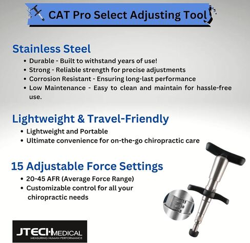 CAT PRO SELECT ANGORTERCY TOULD ، أداة تصحيح العمود الفقري المحمولة ومدفقات الظهر والرقبة ، نطاق القوة المتوسط ​​من 20 إلى 45 رطلاً ، مصنوع في الولايات المتحدة الأمريكية in Saudi Arabia