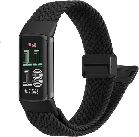 Fintie Magnetic Redived Stepredy Band متوافق مع Fitbit Charge 6/5 ، ناعم نايلون نايلون سبورت بديل حزام معصم معصم in Saudi Arabia