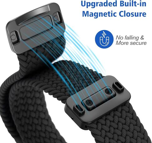 Fintie Magnetic Redived Stepredy Band متوافق مع Fitbit Charge 6/5 ، ناعم نايلون نايلون سبورت بديل حزام معصم معصم in Saudi Arabia