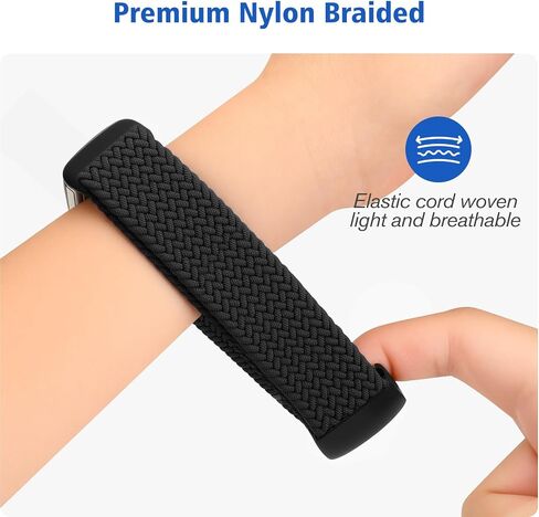 Fintie Magnetic Redived Stepredy Band متوافق مع Fitbit Charge 6/5 ، ناعم نايلون نايلون سبورت بديل حزام معصم معصم in Saudi Arabia