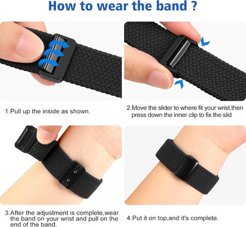 Fintie Magnetic Redived Stepredy Band متوافق مع Fitbit Charge 6/5 ، ناعم نايلون نايلون سبورت بديل حزام معصم معصم in Saudi Arabia