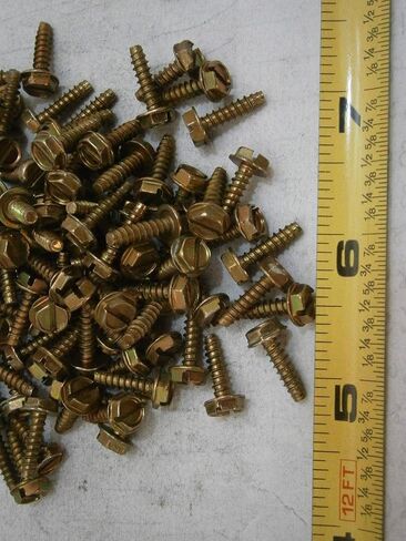 New Pack of Thread Forming Screws 6-20 x 1/2 Hex Washer Head Steel Yellow Lot of 96#2026 Multi-Purpose Comprehensive Hardware Fastener Assortment Kit WnyNEH05047 in Saudi Arabia