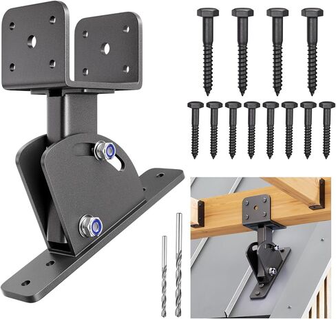 Roof Riser Brackets, Stainless Steel 4x4 (Actual Size:3.5"×3.5") Adjustable Angles Saddle Roof Riser Brackets for Patio Cover for Patio Cover Roof Gazebo, 3Pack in Saudi Arabia
