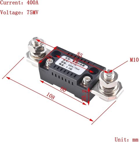 FL-2C Shunt 150A 200A 250A 300A 400A 500A 600A 750A 75mV DC Manufacturer with Base Ammeter Current Shunt Resistor 1Pcs(400A) in Saudi Arabia