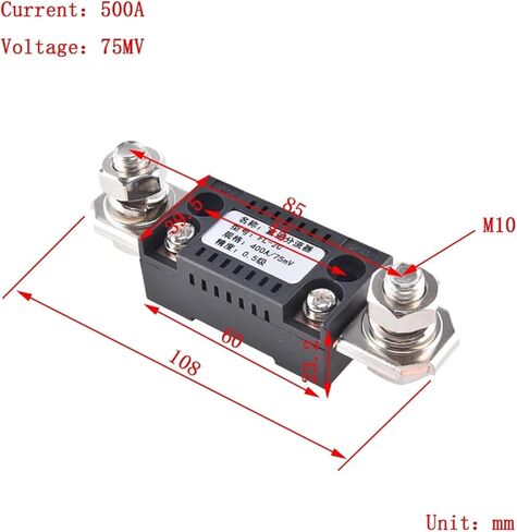 FL-2C Shunt 150A 200A 250A 300A 400A 500A 600A 750A 75mV DC Manufacturer with Base Ammeter Current Shunt Resistor 1Pcs(400A) in Saudi Arabia