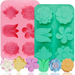 LEBERY 2Pcs Silicone Massage Bar Soap Molds, Handmade Soap Molds for Soap Making, 3D Hair Comb Ice Mold Scalp Massager, Hair Brush Soap Bar Silicone Molds, Food Grade Soap Mold Silicone Massage Molds in Kuwait