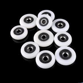 Glass Bearing Rollers for Sliding Door Pulley Wheels Runner Shower Cabin Spa Room 8Pcs/Set(S260-8pcs,19mm) in Saudi Arabia