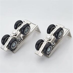 Stainless Steel Sliding Door Roller Bear 30KG Home Room Wardrobe Wood Door Hanging Wheels 1 Set in Saudi Arabia