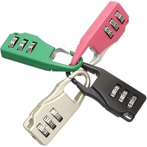 3 Dial Digit Combination Code Lock Travel Luggage Backpack Zipper Padlock Lock of Locker Mini Password Lock 1Pcs(Silver) in Saudi Arabia