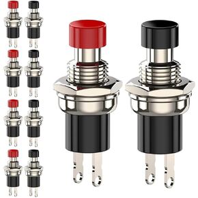 10pcs 7mm 3V-6V-12V-24V-230V/1A Prewired Mini Momentary Push Button,SPST Nomal Open ON/Off 2 Pin Round Button for Model Railway Hobby in Saudi Arabia