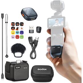 Godox Cube-Op3 اللافاني اللافالير لافالييه ل DJI Osmo Pocket 3 ، إلغاء الضوضاء ، عمر البطارية 10 ساعات ، ميكروفون لاسلكي صغير للكاميرا/iPhone/Android ، VLOG ، البث المباشر (OP3) in Kuwait