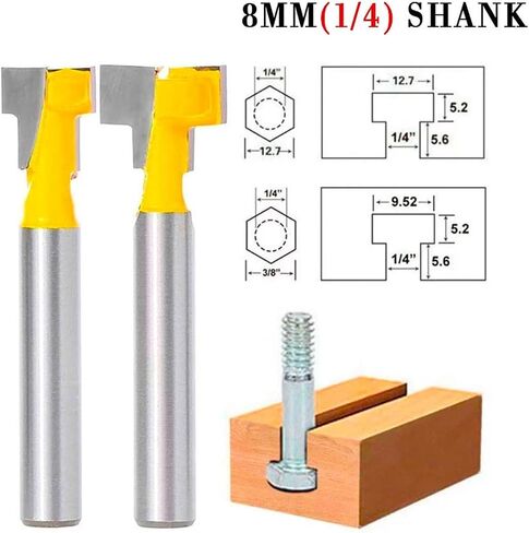 2 Pcs T-Slot Bit for 1/4 Hex Bolt 8mm Shank 1Pcs(8mm Shank) in Saudi Arabia