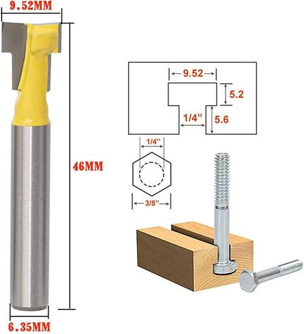 2 Pcs T-Slot Bit for 1/4 Hex Bolt 8mm Shank 1Pcs(8mm Shank) in Saudi Arabia
