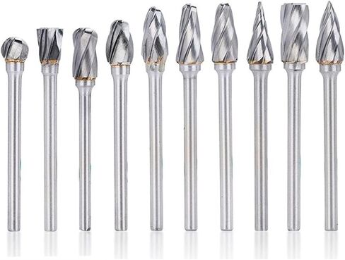 10pcs 3mm شانك الدوران لدغ 6 مم قطر واحد قطع ملف كربيد دوار in Saudi Arabia
