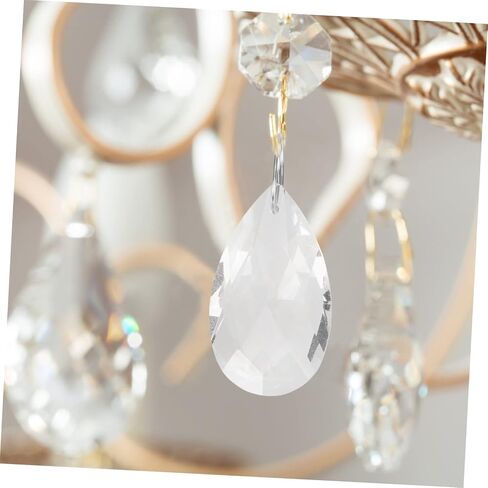 PRETYZOOM 2sets Crystal Pendants for Chandelier and Lamp Decor Transparent Accessories for Lighting Enhance Warmth and Romance Any Space 10pcs*2 in Saudi Arabia