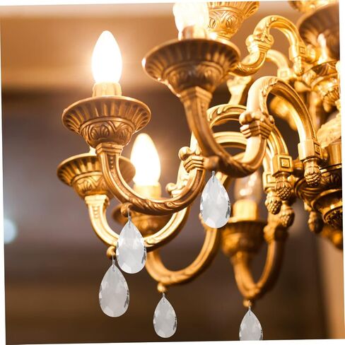 PRETYZOOM 2sets Crystal Pendants for Chandelier and Lamp Decor Transparent Accessories for Lighting Enhance Warmth and Romance Any Space 10pcs*2 in Saudi Arabia
