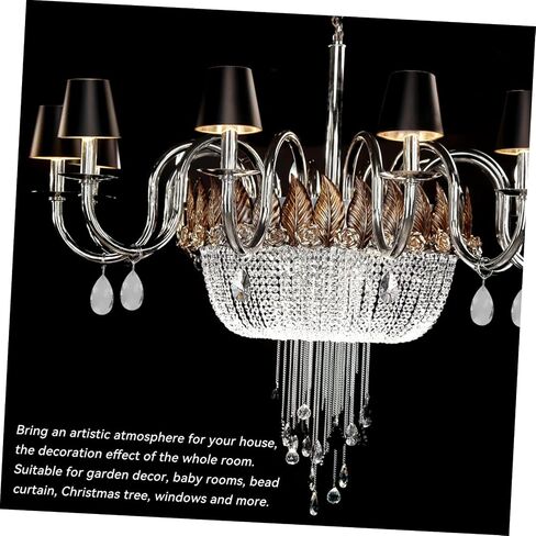 PRETYZOOM 2sets Crystal Pendants for Chandelier and Lamp Decor Transparent Accessories for Lighting Enhance Warmth and Romance Any Space 10pcs*2 in Saudi Arabia