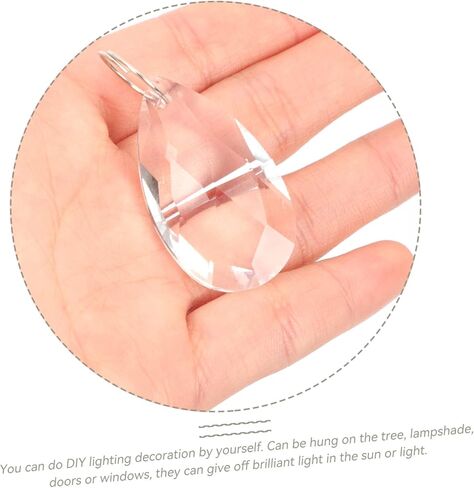 Pretyzoom 2sets المعلقات البلورية للثريا وديكور المصباح إكسسوارات شفافة للإضاءة تعزز الدفء والرومانسية أي مساحة 10pcs*2 in Kuwait