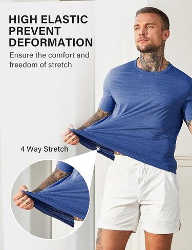 Arjen Kroos Men Men's Jacquard Mesh Performance Thirts Ice Silk حرير سريع ومقاوم للتجاعيد in Kuwait