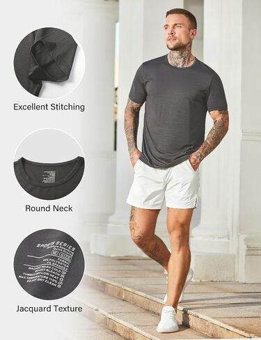 Arjen Kroos Men Men's Jacquard Mesh Performance Thirts Ice Silk حرير سريع ومقاوم للتجاعيد in Kuwait