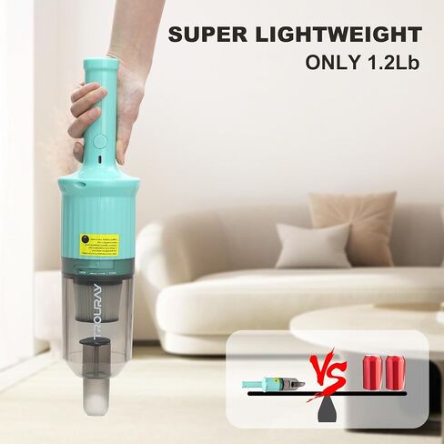 6-in-1 Rechargeable Household Stick Vacuum Cleaner, Convertible to Handheld, for All Kinds of Cleaning in Your Home on Hard Floors, Upholstery, Sofas, Cars (Pink) in Saudi Arabia