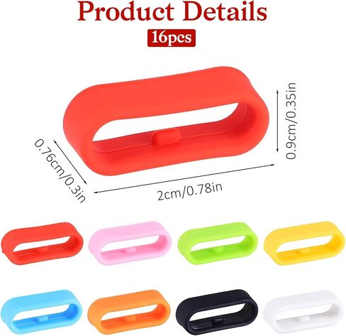 20 مم أمن الساعات الذكية فرق 16 حزمة الساعات Fastener Secure Loops Rubber Watch Connector Assories - in Saudi Arabia
