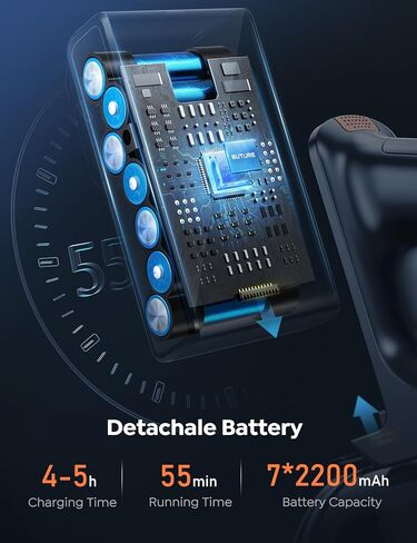 منظف ​​مكسور لفراغات ، 450W 38KPA كحد أقصى 55 دقيقة من عمال الفراغ للمنزل مع بطارية قابلة للفصل ، فراغ عصا مع عرض اللمس ، فراغات محمولة لشعر السجاد الصلب in Kuwait