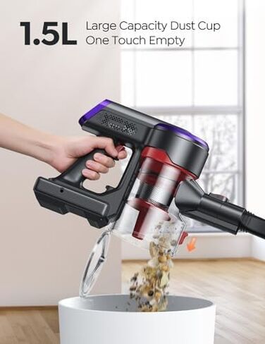 منظف ​​مكسور لفراغات ، 450W 38KPA كحد أقصى 55 دقيقة من عمال الفراغ للمنزل مع بطارية قابلة للفصل ، فراغ عصا مع عرض اللمس ، فراغات محمولة لشعر السجاد الصلب in Kuwait