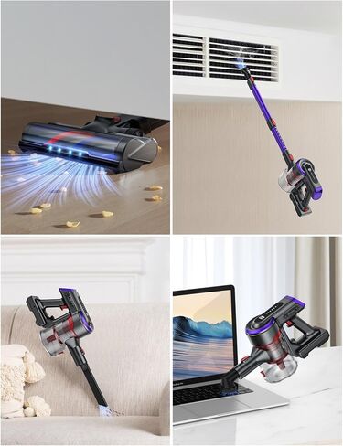 منظف ​​مكسور لفراغات ، 450W 38KPA كحد أقصى 55 دقيقة من عمال الفراغ للمنزل مع بطارية قابلة للفصل ، فراغ عصا مع عرض اللمس ، فراغات محمولة لشعر السجاد الصلب in Kuwait