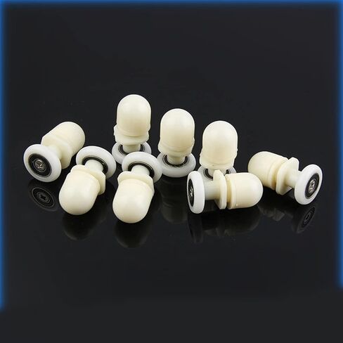 Glass Bearing Rollers for Sliding Door Pulley Wheels Runner Shower Cabin Spa Room 8Pcs/Set(S260-8pcs,19mm) in Saudi Arabia