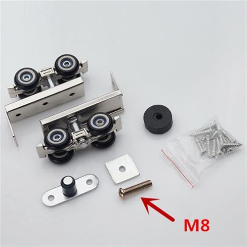 Stainless Steel Sliding Door Roller Bear 30KG Home Room Wardrobe Wood Door Hanging Wheels 1 Set in Saudi Arabia