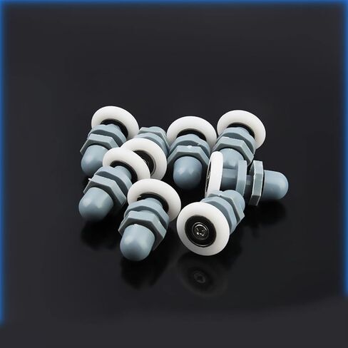 أحادية القضيب على مستقيم ABS البلاستيك العجلة العجلة الدش المقصورة انزلاق بكرات الباب الزجاجي 8pcs (23 ملم) in Saudi Arabia