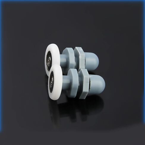 أحادية القضيب على مستقيم ABS البلاستيك العجلة العجلة الدش المقصورة انزلاق بكرات الباب الزجاجي 8pcs (23 ملم) in Saudi Arabia
