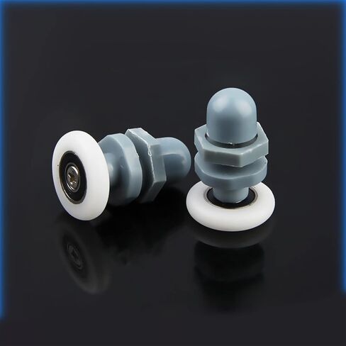 أحادية القضيب على مستقيم ABS البلاستيك العجلة العجلة الدش المقصورة انزلاق بكرات الباب الزجاجي 8pcs (23 ملم) in Saudi Arabia