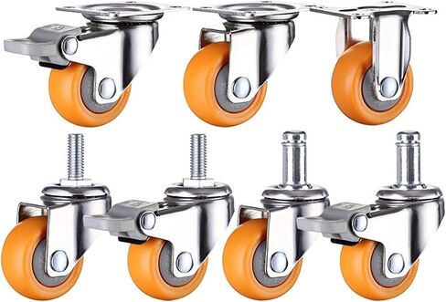 4pcs 2 Inches 50mm Heavy Duty 160kg Swivel Castor Wheels Trolley Furniture Caster Rubber(4C) in Saudi Arabia