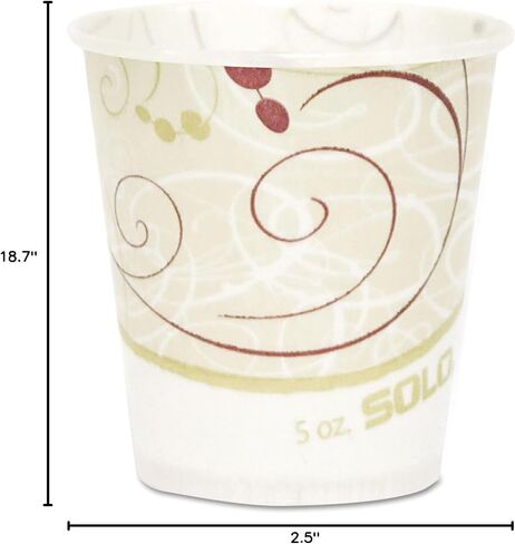 SOLO R53SYMPK Paper Water Cups, Waxed, 5oz, 100/Pack in Saudi Arabia