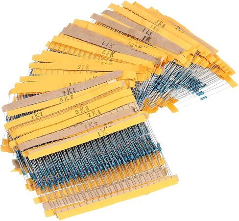 طقم المقاوم ، 2600pcs 130 قيم مقاوم Kit 0.25W مقاوم مجموعة مجموعة مقاوم للأفلام المعدنية للمشاريع الإلكترونية DIY in Kuwait