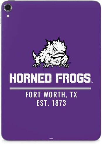 Skinit Skinit Tablet Skin Compatible مع iPad Pro 13in M4 (2024) - التصميم المرخص رسميًا لـ Texas Christian Horned Fort Worth in Saudi Arabia