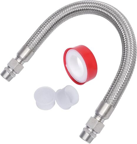 Industrial Grade Compressor Jumper Hose, 3/4" NPT Male x 20" Length, Upgraded Flexible Compressor Hose,Resistant To High Temperature And High Pressure 750°F&450PSI in Saudi Arabia